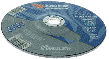 Weiler Tiger Aluminum Grinding Wheel 58233 - 9 in - A/O Aluminum Oxide AO - 24 - R
