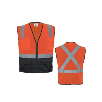 Global Glove FrogWear High-Visibility Vest GLO-049/LG - Size Large - Orange - GLO-049 LG