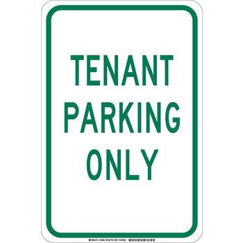 Picture of Brady B-555 Aluminum Rectangle White English Parking Restriction, Permission & Information Sign part number 129666 (Main product image)