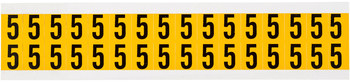 Picture of Brady 15 Series Black on Yellow Indoor / Outdoor Vinyl 15 Series 1520-5 Number Label (Main product image)