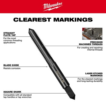 Milwaukee Tap & Die Set 49-22-5601 - Black Oxide - High Carbon Steel