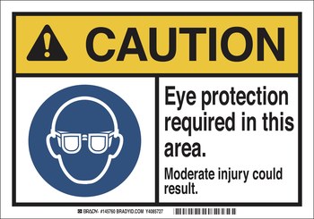 Picture of Brady B-869 Polypropylene Rectangle White English Safety Awareness Label part number 145761 (Main product image)