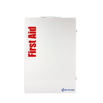 First Aid Only First Aid Cabinet - 5.5 in Width - 16.75 in Length - 25.25 in Height - Metal Case Construction - 092265-90832