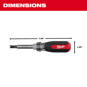 Milwaukee 48-22-2902 9-in-1 Punchdown Multi-Bit Screwdriver - 7.54 in - 84827