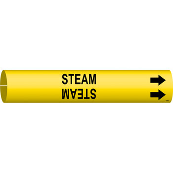 Picture of Brady Bradysnap-On Black on Yellow Plastic 4129-D Snap-On Pipe Marker (Main product image)