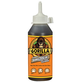 Gorilla Glue Tan Polyurethane Adhesive, 8 oz Bottle, Moisture Activated ...