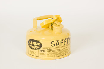 Picture of Eagle Yellow Galvanized Steel Self-Closing 1 gal Safety Can (Main product image)
