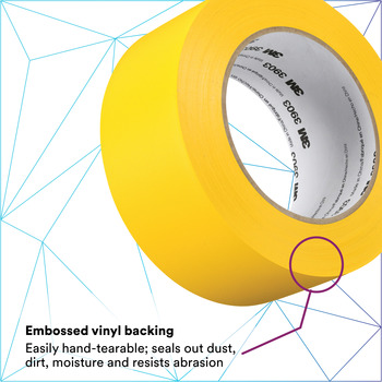 3M 3903 Yellow Duct Tape - 2 in Width x 50 yd Length - 6.5 mil Thick - 06982