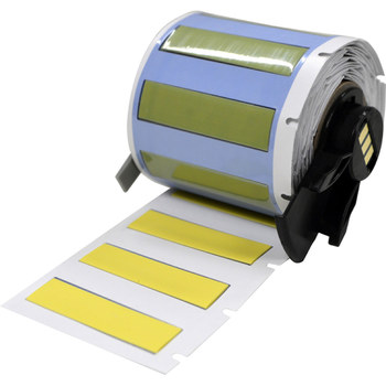 Picture of Brady Permasleeve Yellow Heat-Shrinkable, Self-Extinguishing Polyolefin Thermal Transfer PSPT-250-175-YL Die-Cut Thermal Transfer Printer Sleeve (Main product image)