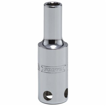 Proto J5008-TT 12 Point 1/4 in Tether-Ready Deep Socket, 3/8 in