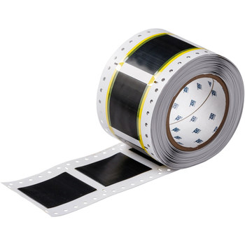 Picture of Brady Permasleeve Black Polyolefin Thermal Transfer 2HT-1500-2-BK-S-2 Die-Cut Thermal Transfer Printer Sleeve (Main product image)