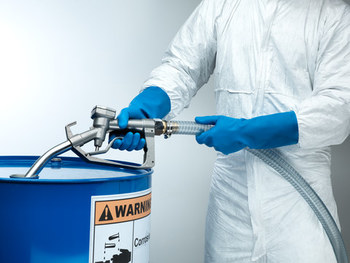 Ansell AlphaTec 37-501 Blue 10.5 Unsupported Chemical-Resistant Gloves - 13 in Length - 0.016 in Thick