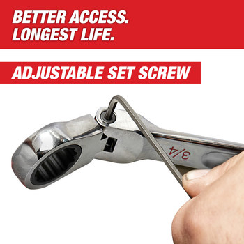 Milwaukee 45-96-9624 Flex Head Combination Wrench - Chrome Vanadium Steel - 320.29 mm