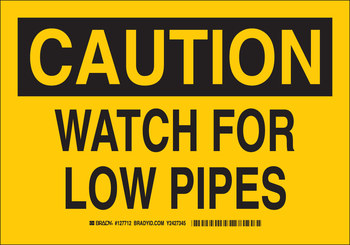Picture of Brady B-401 Polystyrene Rectangle Yellow English Equipment Safety Sign part number 127711 (Main product image)