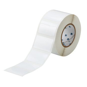 Picture of Brady Permashield White Polyester Thermal Transfer THT-24-423-1 Die-Cut Thermal Transfer Printer Label Roll (Main product image)