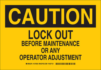 Picture of Brady Indoor/Outdoor Aluminum Lockout Sign (Main product image)