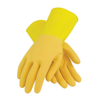 Picture of PIP Assurance 50-N2420GY Yellow Medium Latex/Nitrile Unsupported Chemical-Resistant Gloves (Main product image)