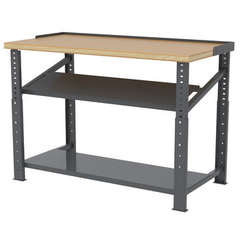 Picture of Akro-Mils RHWB3060GA RHWB Adjustable Gray Powder Coated 12 ga Adjustable Height Work Bench (Main product image)