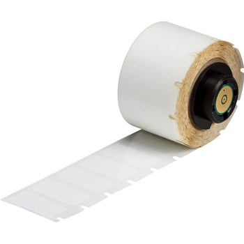 Picture of Brady White Tamper-Evident Polyester Thermal Transfer PTL-17-7546 Die-Cut Thermal Transfer Printer Label Roll (Main product image)
