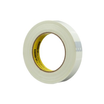3M Scotch 896 White Filament Strapping Tape - 9 mm Width x 55 m Length - 5.4 mil Thick - 39854