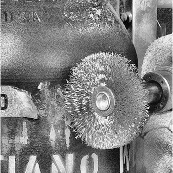 Weiler 17641 Wheel Brush - 3 in Dia - Crimped Brass Bristle