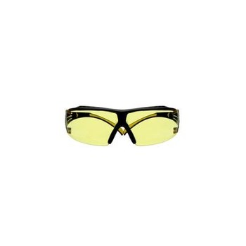 Picture of 3M SecureFit 400 SF402XSGAF-YEL Amber Yellow/Black Universal Polycarbonate Safety Glasses (Main product image)
