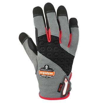 Ergodyne ProFlex 710CR Gray/Black/Red Medium EVA Cut-Resistant Gloves - ANSI A4 Cut Resistance - Kevlar Coating - 17123