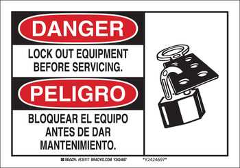 Picture of Brady Indoor/Outdoor Polyester Lockout Sign (Main product image)