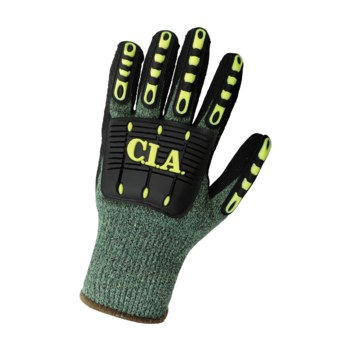 Global Glove Vise Gripster C.I.A. CIA677 Green Large Cut-Resistant Gloves - ANSI A7 Cut Resistance - Nitrile Coating - CIA677-9(L)