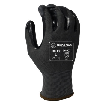 Armor Guys Duty GP Work Gloves 06-007-S, Size Small, Nylon, Gray