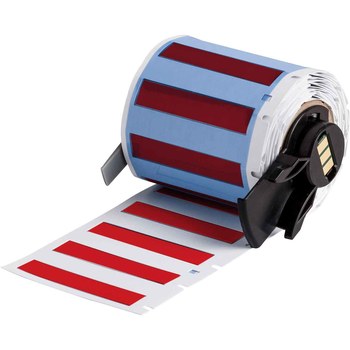 Picture of Brady PermaSleeve Red Polyolefin Thermal Transfer M6-187-175-342-RD Heat Shrink Wire & Cable Labels (Main product image)