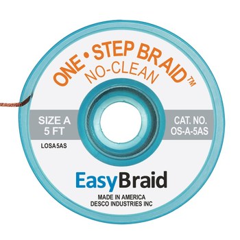 EasyBraid OS-A-5AS Desoldering Braid - 0.025 in x 5 ft - EASYBRAID OS-A-5AS