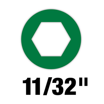 Milwaukee HollowCore 11/32 in 48-22-2553 Nut Driver - Forged Steel - 7.20 in - 67094