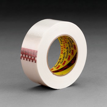 3M Scotch 8915 Clear Filament Strapping Tape - 24 mm Width x 110 m Length - 6 mil Thick - 53951