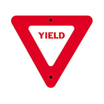 Picture of Brady B-959 Aluminum Triangle English Stop Signs, Traffic Control Signs & Banners Sign part number 80072 (Main product image)
