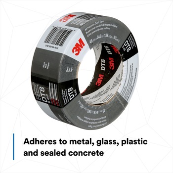3M DT8 Black Duct Tape - 48 mm Width x 60 yd Length - 17809
