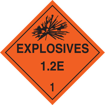Picture of Brady B-120 Fiberglass Reinforced Polyester Square Orange English Truck Placards Sign part number 63347 (Main product image)