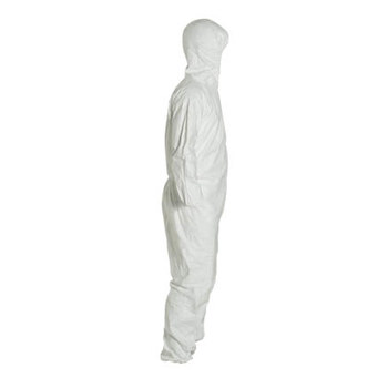 DuPont TY127S White 2XL Tyvek 400 Coveralls - Fits 45 1/4 in to 48 3/4 in Chest - 30 1/2 in Inseam - TY127SWH2X0006G1