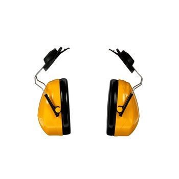 3M Peltor Optime H9P3E Yellow Hard Hat Mounted Foam Protective Earmuffs - 23 dB NRR - 093045-08093