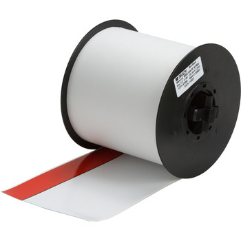 Picture of Brady Red / White Indoor / Outdoor Vinyl Thermal Transfer 113221 Continuous Thermal Transfer Printer Label Roll (Main product image)