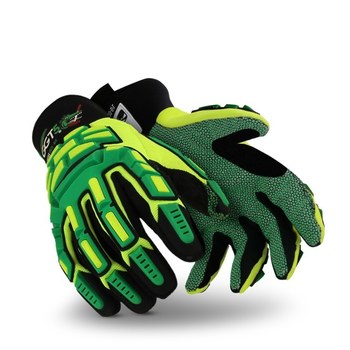 Picture of Hexarmor Gator Grip GGT5 Black/Green 9 Superfabric Cut-Resistant Gloves (Main product image)