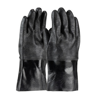Picture of PIP ChemGrip 57-8630R Black Large Neoprene Supported Chemical-Resistant Gloves (Main product image)