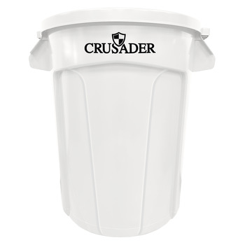 Picture of Quantum Storage CTC-32WT Crusader Round 32 gal White Polyethylene Heavy-Duty Utility Container (Main product image)