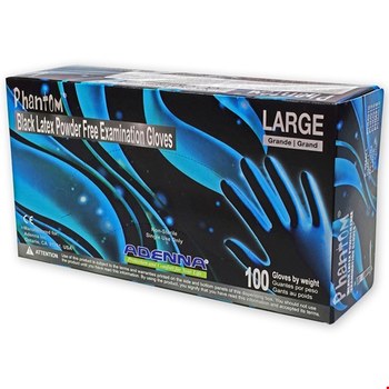 Adenna Phantom Black X-Small Powder Free Disposable Gloves - 6 mil Thick - PHM910