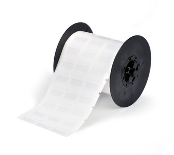 Picture of Brady Clear / White Self-Extinguishing, Self-Laminating Vinyl Thermal Transfer B30-229-427 Die-Cut Thermal Transfer Printer Label Roll (Main product image)
