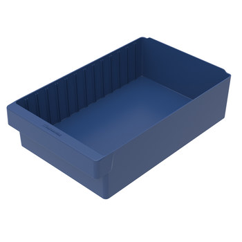 Picture of Akro-Mils 31118 Akrodrawer 25 lb Blue Polystyrene Shelf Storage Bin (Main product image)
