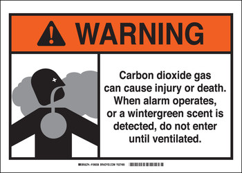 Picture of Brady B-302 Polyester Rectangle White English Chemical Warning Sign part number 106032 (Main product image)