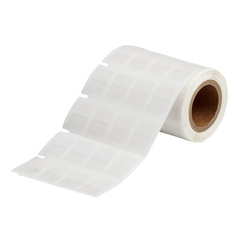 Picture of Brady Clear / White Self-Extinguishing, Self-Laminating Vinyl Thermal Transfer THT-80-427-2.5-SC Die-Cut Thermal Transfer Printer Label Roll (Main product image)