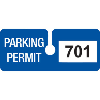 Picture of Brady 96286 Blue Vinyl Pre-Printed Vehicle Hang Tag (Main product image)