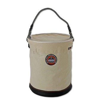 Picture of Ergodyne 14535 Arsenal 5735T 150 lb White Canvas / Leather / Plastic Round Canvas / Leather / Plastic Bucket (Main product image)